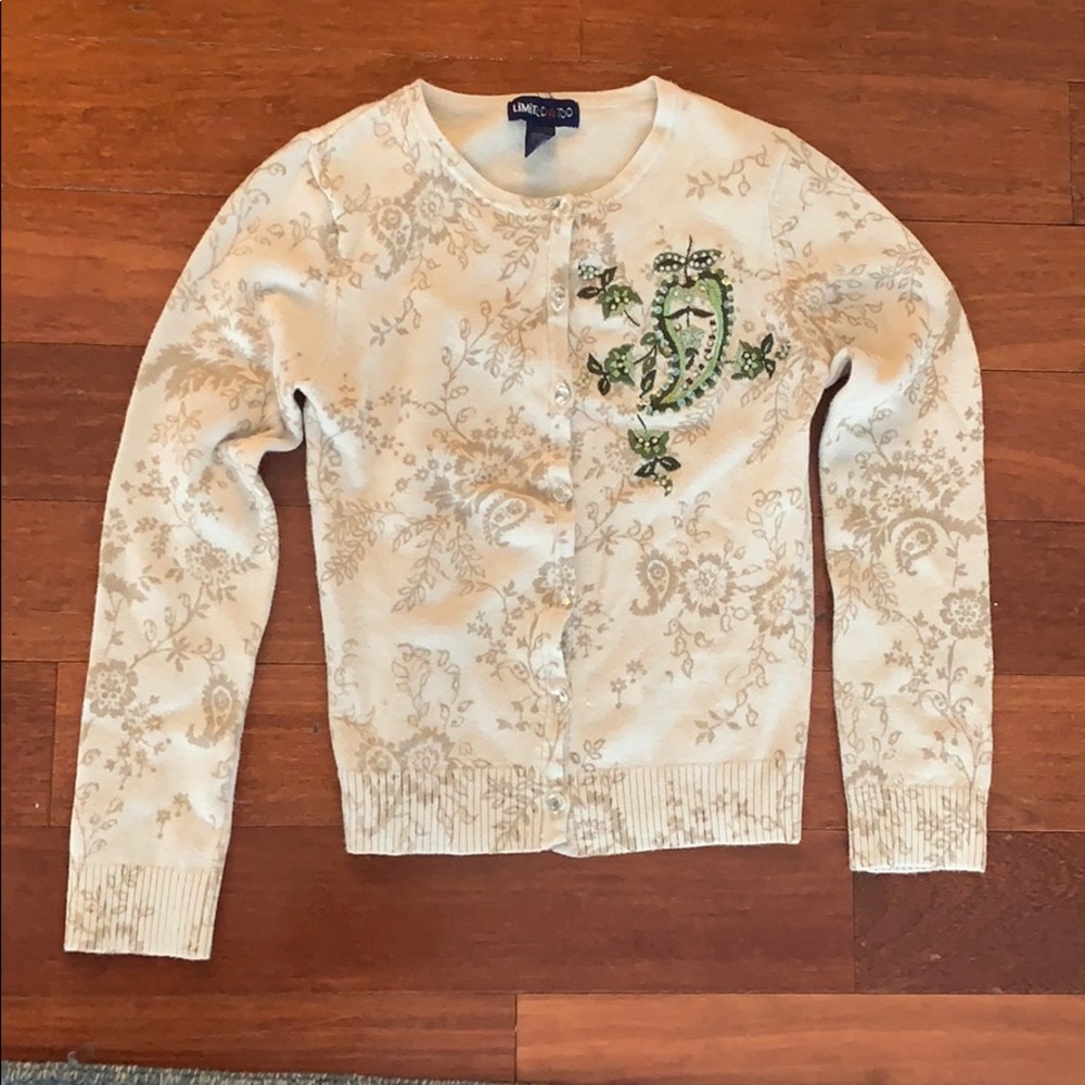 Kids  embroidered paisley sweater